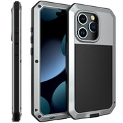 For iPhone 15 Pro Max Shockproof Life Water-resistant Dust-proof Metal + Silicone Phone Case(Silver)