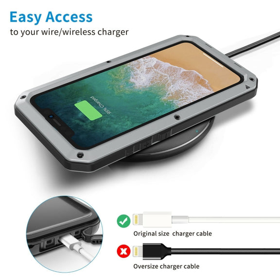 For iPhone 15 Pro Max Shockproof Life Water-resistant Dust-proof Metal + Silicone Phone Case(Silver)