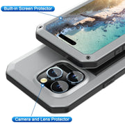 For iPhone 15 Pro Max Shockproof Life Water-resistant Dust-proof Metal + Silicone Phone Case(Silver)