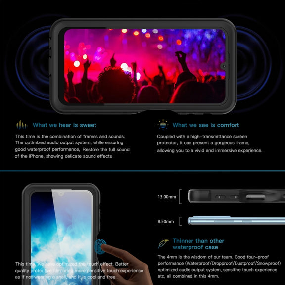 For Samsung Galaxy A25 5G RedPepper IP68 Life Water-resistant Phone Case(Black)