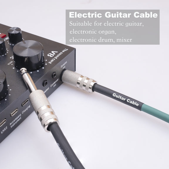 3045GR Mono 6.35mm Plug Male to Male Electric Guitar Audio Cable, Length:10m