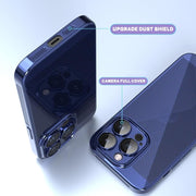 For iPhone 14 Fine Mesh Cooling Phone Case(Blue)