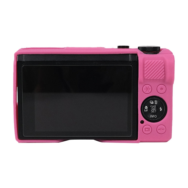 For Canon PowerShot G7 X Mark III / G7X3 Soft Silicone Protective Case with Lens Cover(Rose Red)