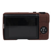 For Canon PowerShot G7 X Mark III / G7X3 Soft Silicone Protective Case with Lens Cover(Coffee)