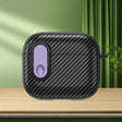 For AirPods 3 Carbon Fiber Texture Wireless Earphones Case with Security Lock(Purple) - For AirPods 3 by PMC Jewellery | Online Shopping South Africa | PMC Jewellery | Buy Now Pay Later Mobicred