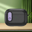 For AirPods Pro Carbon Fiber Texture Wireless Earphones Case with Security Lock(Purple) - For AirPods Pro by PMC Jewellery | Online Shopping South Africa | PMC Jewellery | Buy Now Pay Later Mobicred