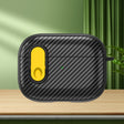 For AirPods Pro Carbon Fiber Texture Wireless Earphones Case with Security Lock(Yellow) - For AirPods Pro by PMC Jewellery | Online Shopping South Africa | PMC Jewellery | Buy Now Pay Later Mobicred