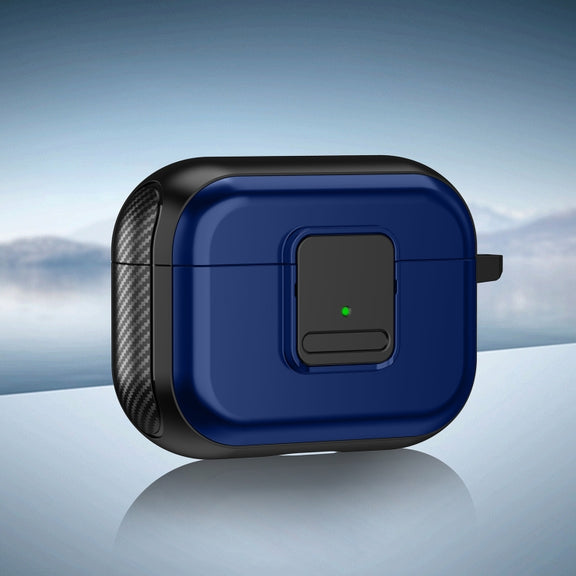 For AirPods Pro 2 TPU + PC Wireless Earphones Case with Magnetic Switch(Blue)