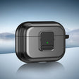 For AirPods Pro 2 TPU + PC Wireless Earphones Case with Magnetic Switch(Grey) - For AirPods Pro 2 by PMC Jewellery | Online Shopping South Africa | PMC Jewellery | Buy Now Pay Later Mobicred