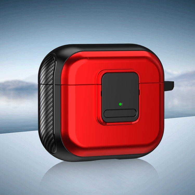 For AirPods 3 TPU + PC Wireless Earphones Case with Magnetic Switch(Red)