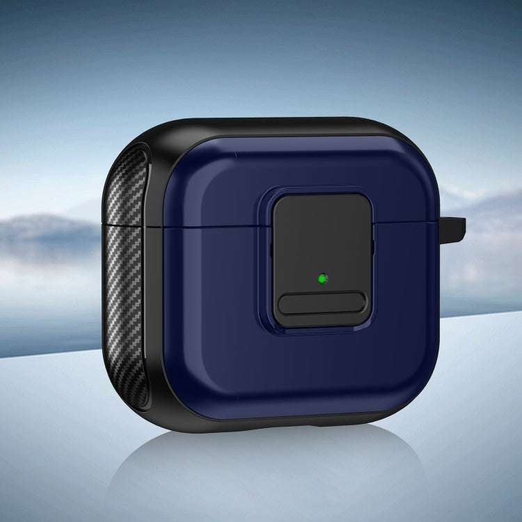For AirPods 3 TPU + PC Wireless Earphones Case with Magnetic Switch(Blue)