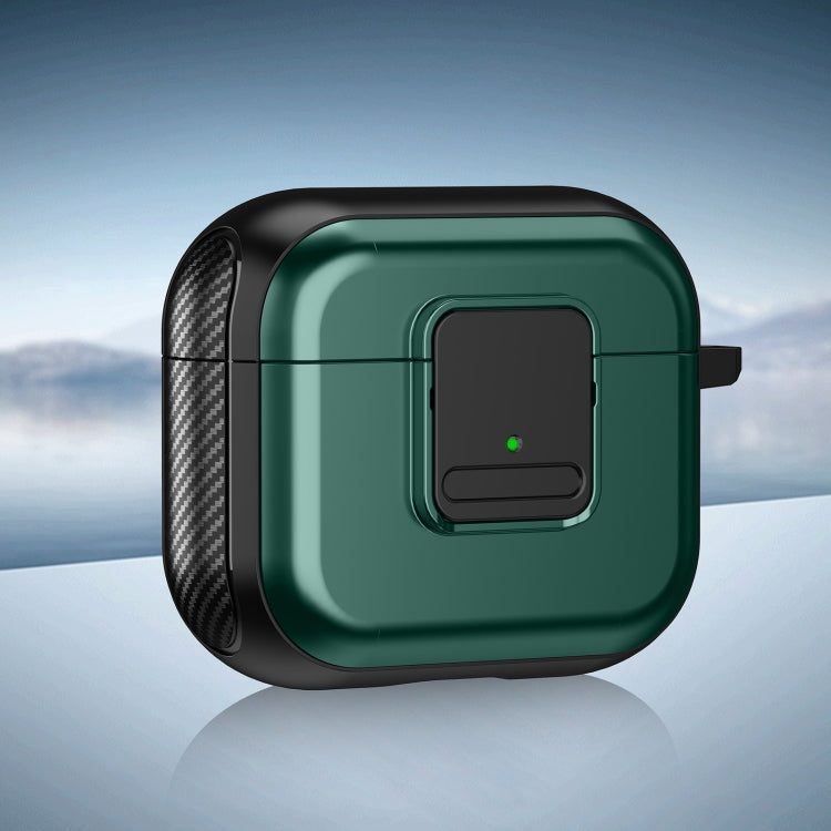 For AirPods 3 TPU + PC Wireless Earphones Case with Magnetic Switch(Green)