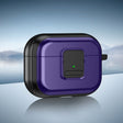 For AirPods Pro TPU + PC Wireless Earphones Case with Magnetic Switch(Purple) - For AirPods Pro by PMC Jewellery | Online Shopping South Africa | PMC Jewellery | Buy Now Pay Later Mobicred