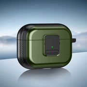 For AirPods Pro TPU + PC Wireless Earphones Case with Magnetic Switch(Army Green)