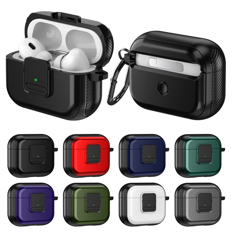 For AirPods Pro TPU + PC Wireless Earphones Case with Magnetic Switch(Red)