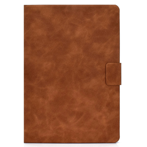 For iPad Air 2022 10.9 Cowhide Texture Leather Smart Tablet Case(Brown)