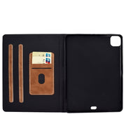 For iPad Air 2022 10.9 Cowhide Texture Leather Smart Tablet Case(Brown)