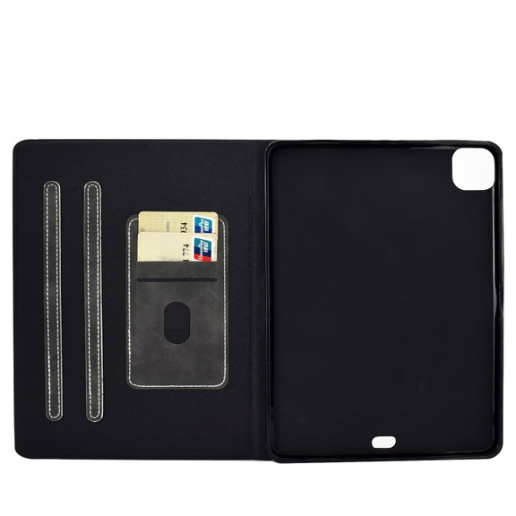 For iPad Air 2022 10.9 Cowhide Texture Leather Smart Tablet Case(Grey)