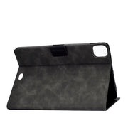 For iPad Air 2022 10.9 Cowhide Texture Leather Smart Tablet Case(Grey)
