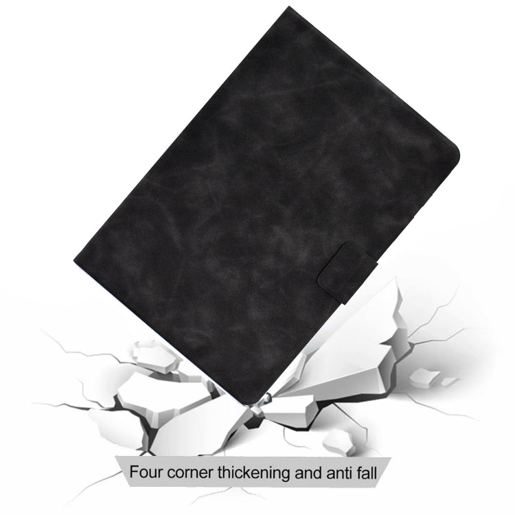 For iPad Air 2022 10.9 Cowhide Texture Leather Smart Tablet Case(Grey)