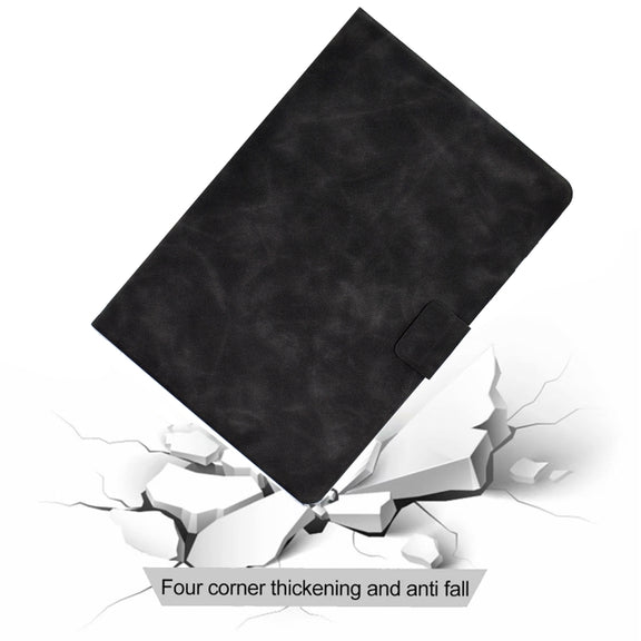 For iPad Air 2022 10.9 Cowhide Texture Leather Smart Tablet Case(Grey)