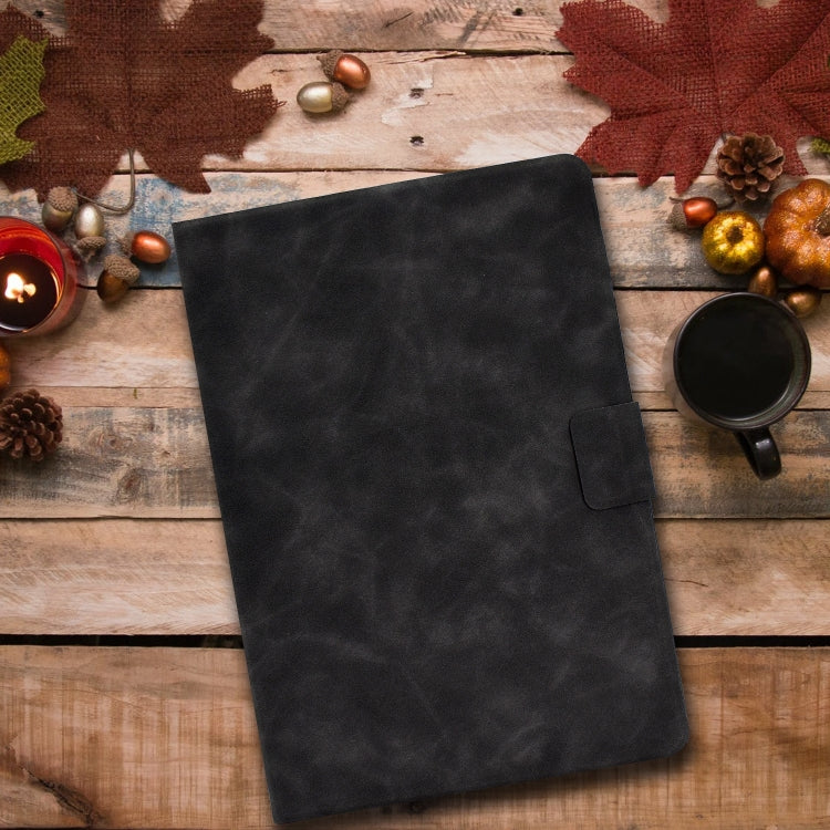 For iPad Air 2022 10.9 Cowhide Texture Leather Smart Tablet Case(Grey)