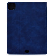 For iPad Air 2022 10.9 Cowhide Texture Leather Smart Tablet Case(Blue)