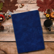 For iPad Air 2022 10.9 Cowhide Texture Leather Smart Tablet Case(Blue)