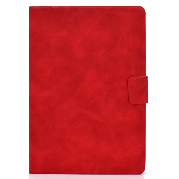 For iPad Pro 11 2024 Cowhide Texture Leather Smart Tablet Case(Red)