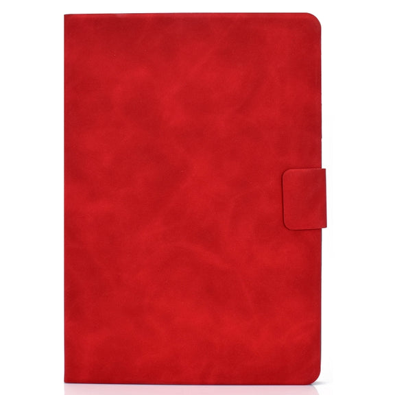 For iPad Pro 11 2024 Cowhide Texture Leather Smart Tablet Case(Red)