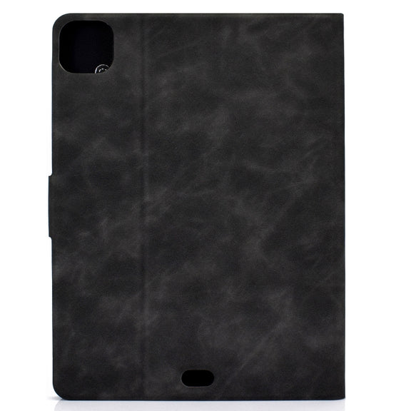 For iPad Pro 11 2024 Cowhide Texture Leather Smart Tablet Case(Grey)