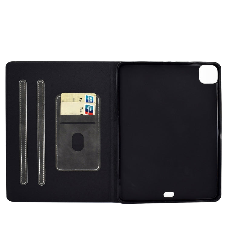 For iPad Pro 11 2024 Cowhide Texture Leather Smart Tablet Case(Grey)