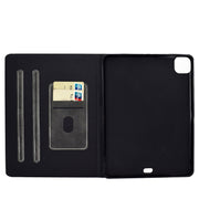 For iPad Pro 11 2024 Cowhide Texture Leather Smart Tablet Case(Grey)