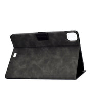 For iPad Pro 11 2024 Cowhide Texture Leather Smart Tablet Case(Grey)