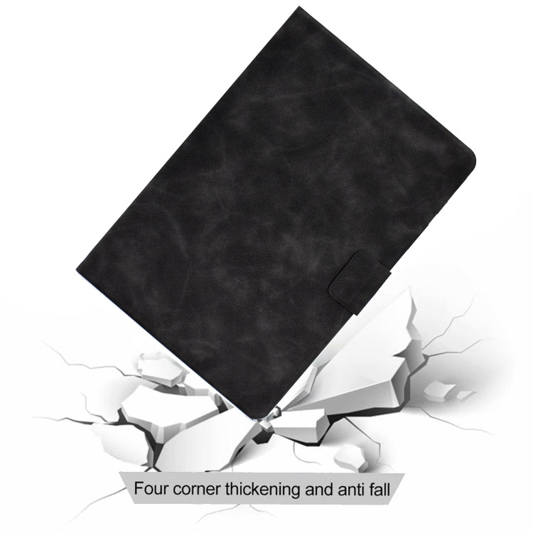 For iPad Pro 11 2024 Cowhide Texture Leather Smart Tablet Case(Grey)