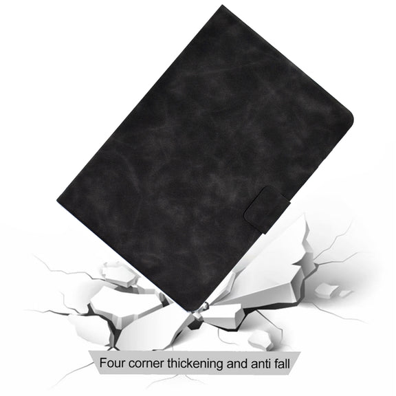 For iPad Pro 11 2024 Cowhide Texture Leather Smart Tablet Case(Grey)