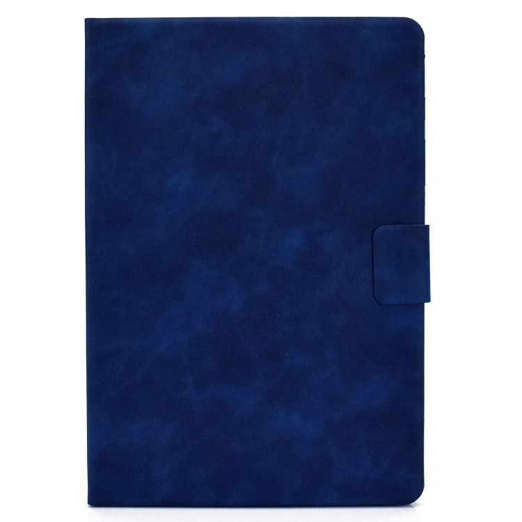 For iPad Pro 11 2024 Cowhide Texture Leather Smart Tablet Case(Blue)