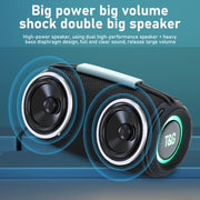 T&G TG-657 Portable Wireless 3D Stereo Subwoofer Bluetooth Speaker Support FM / LED Atmosphere Light(Blue)