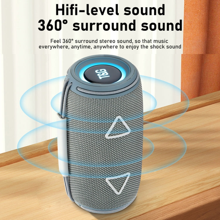 T&G TG-657 Portable Wireless 3D Stereo Subwoofer Bluetooth Speaker Support FM / LED Atmosphere Light(Blue)