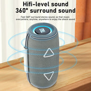 T&G TG-657 Portable Wireless 3D Stereo Subwoofer Bluetooth Speaker Support FM / LED Atmosphere Light(Grey)