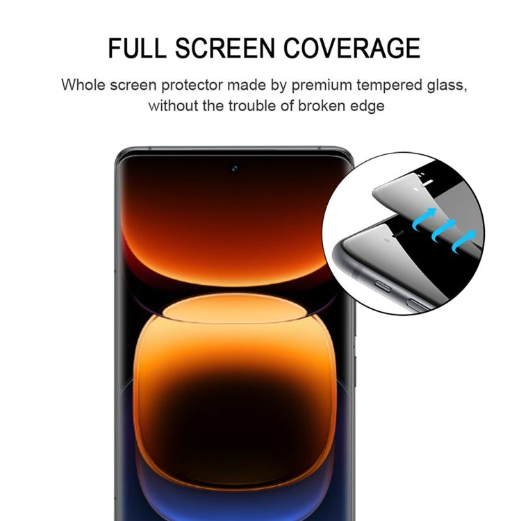 For vivo iQOO 12 Pro 3D Curved Edge Full Screen Tempered Glass Film