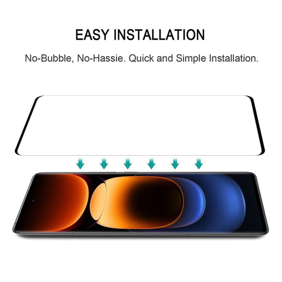 For vivo iQOO 12 Pro 3D Curved Edge Full Screen Tempered Glass Film