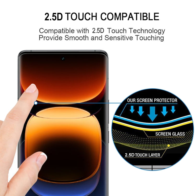 For vivo iQOO 12 Pro 25pcs 3D Curved Edge Full Screen Tempered Glass Film