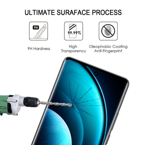 For vivo X100 Pro 25pcs 3D Curved Edge Full Screen Tempered Glass Film