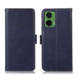 For Motorola Moto G35 Magnetic Crazy Horse Texture Genuine Leather Phone Case(Blue) - Motorola Cases by PMC TechLife | Online Shopping South Africa | PMC TechLife | Buy Now Pay Later Mobicred
