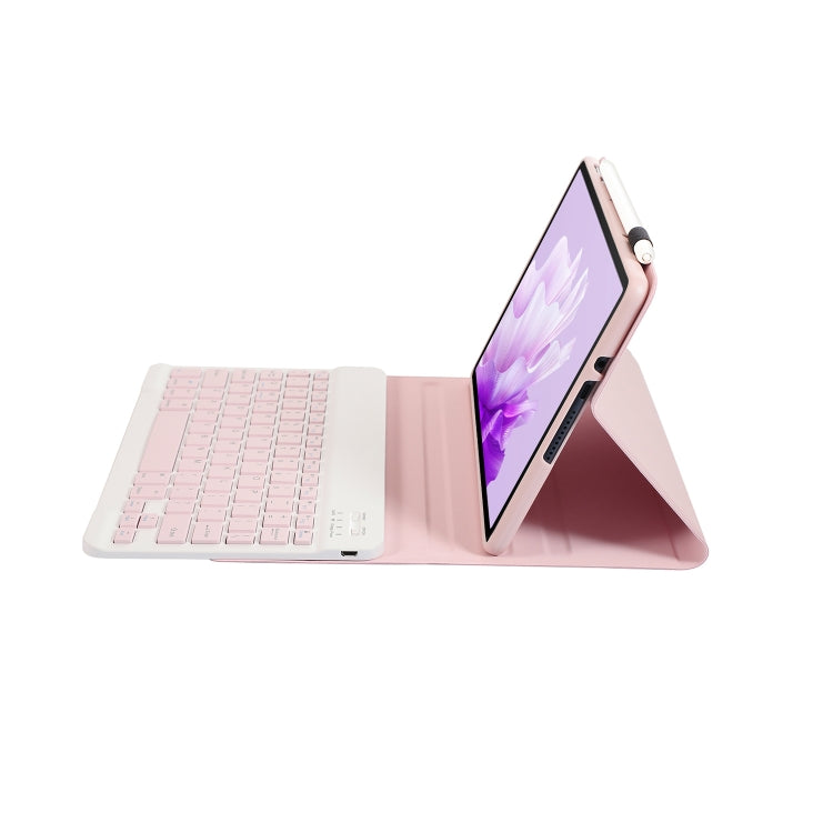 For Huawei MatePad 11.5 2023 AH17 Lambskin Texture Ultra-thin Detachable Bluetooth Keyboard Leather Case(Pink)