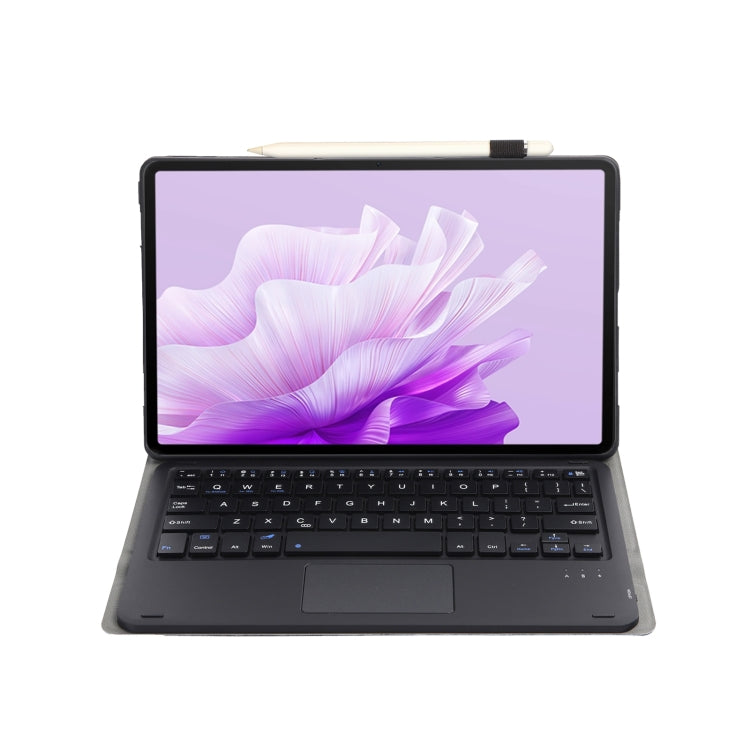 For Huawei MatePad 11.5 2023 AH17-A Lambskin Texture Ultra-thin Detachable Bluetooth Keyboard Leather Case with Touchpad(Black)