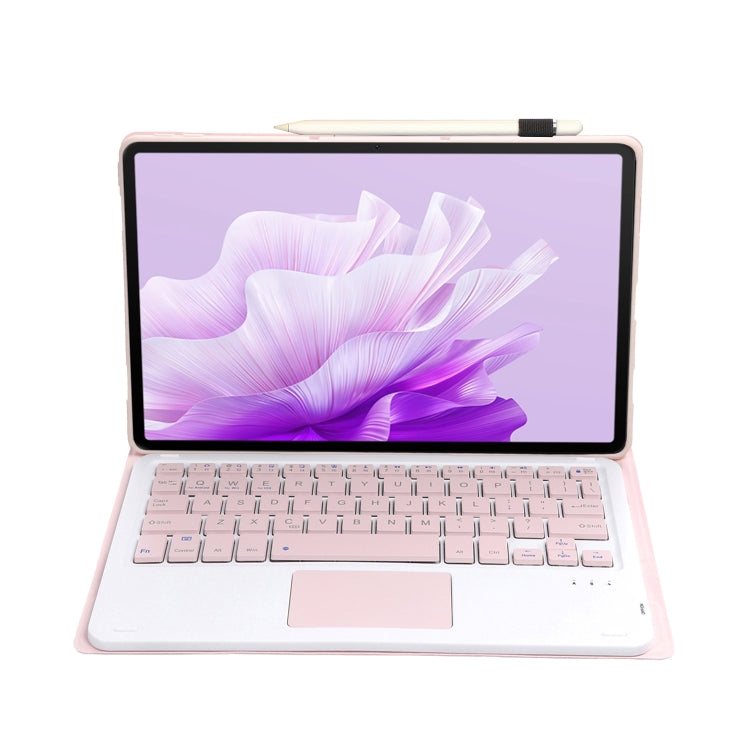 For Huawei MatePad 11.5 2023 AH17-A Lambskin Texture Ultra-thin Detachable Bluetooth Keyboard Leather Case with Touchpad(Pink)