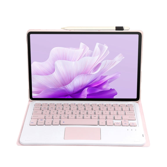 For Huawei MatePad 11.5 2023 AH17-A Lambskin Texture Ultra-thin Detachable Bluetooth Keyboard Leather Case with Touchpad(Pink)