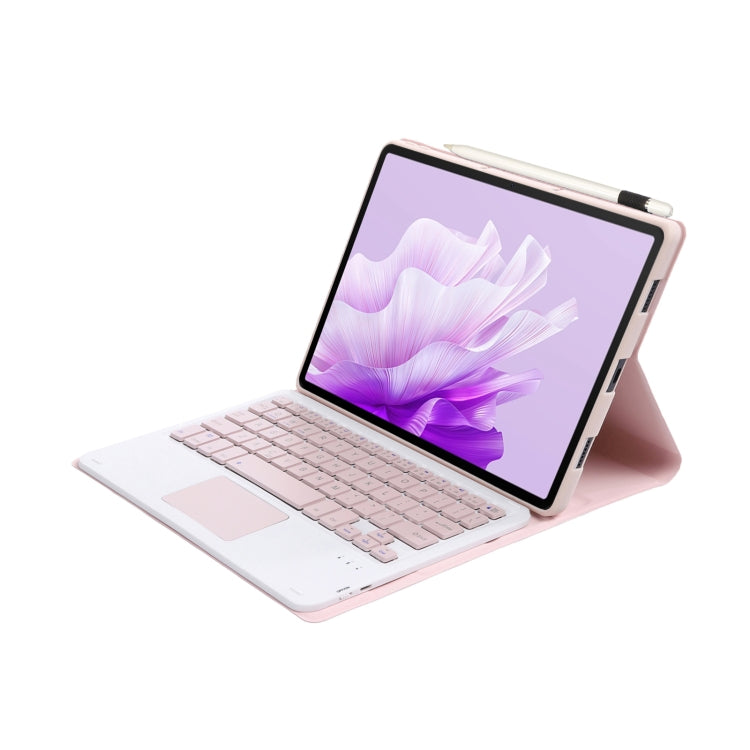 For Huawei MatePad 11.5 2023 AH17-A Lambskin Texture Ultra-thin Detachable Bluetooth Keyboard Leather Case with Touchpad(Pink)